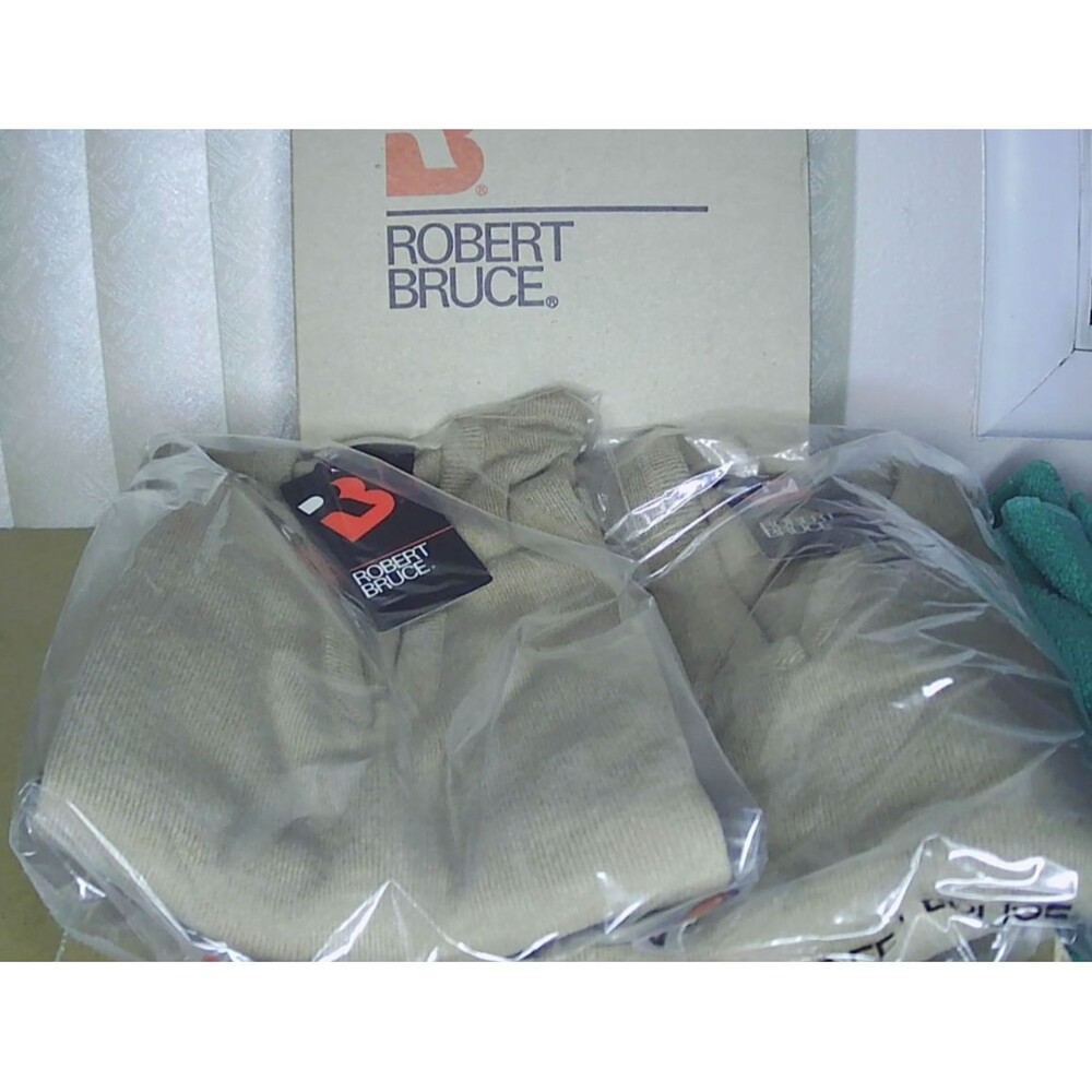 Two Vtg Robert Bruce Men's Sweater Vests Brown Size Small New